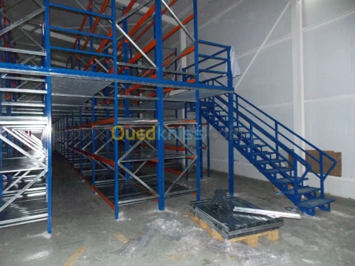 Rayonnage sur mezzanine 