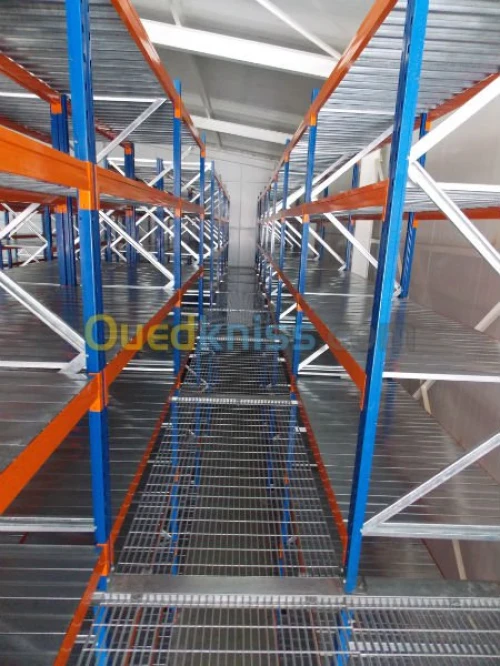 Rayonnage sur mezzanine 