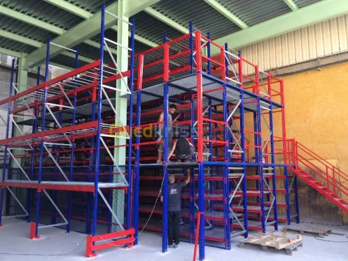 Rayonnage sur mezzanine 
