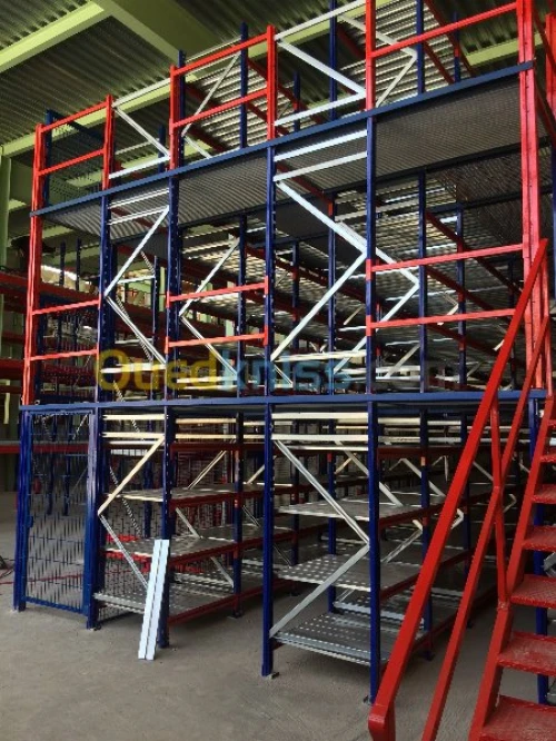 Rayonnage sur mezzanine 