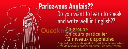 Cours: ANGLAIS, FRANÇAIS, ESPAGNOL ITALIEN et ALLEMAND