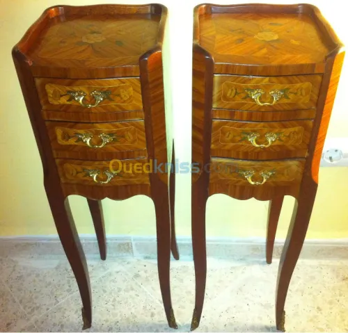  tables chevet Maîtrise bois de rose