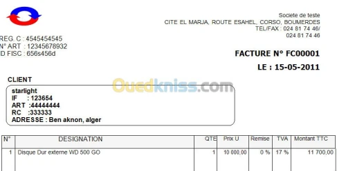 Logiciel de gestion Commerciale