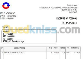 Logiciel de gestion Commerciale