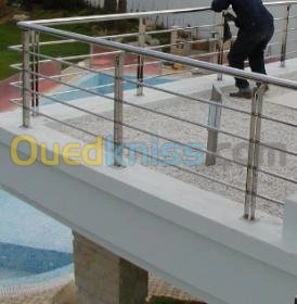 Rampe d'escalier en inox