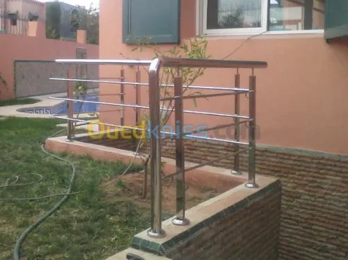 Rampe d'escalier en inox