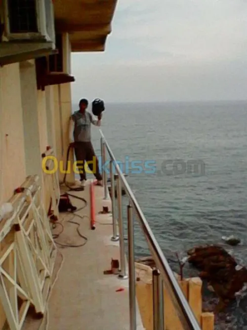 Rampe d'escalier en inox