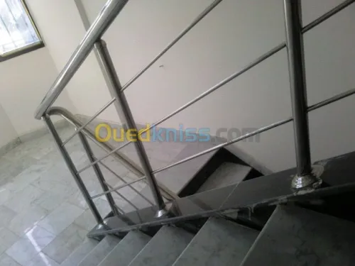 Rampe d'escalier en inox