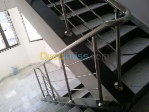 Rampe d'escalier en inox
