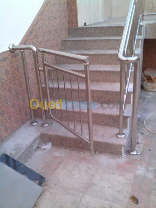 Rampe d'escalier en inox