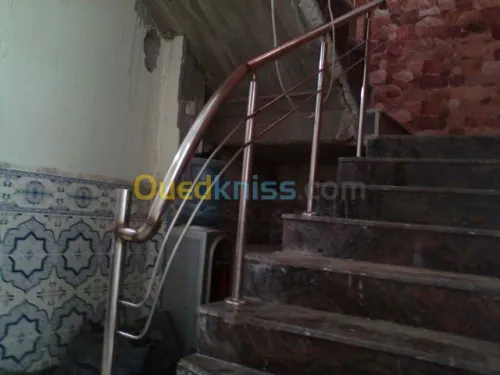 Rampe d'escalier en inox