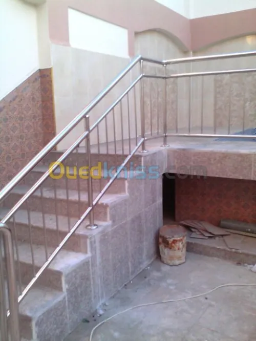 Rampe d'escalier en inox