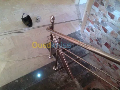 Rampe d'escalier en inox