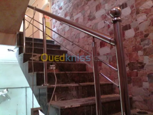 Rampe d'escalier en inox