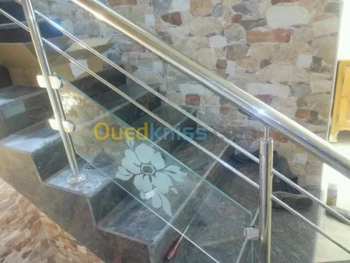 Rampe d'escalier en inox