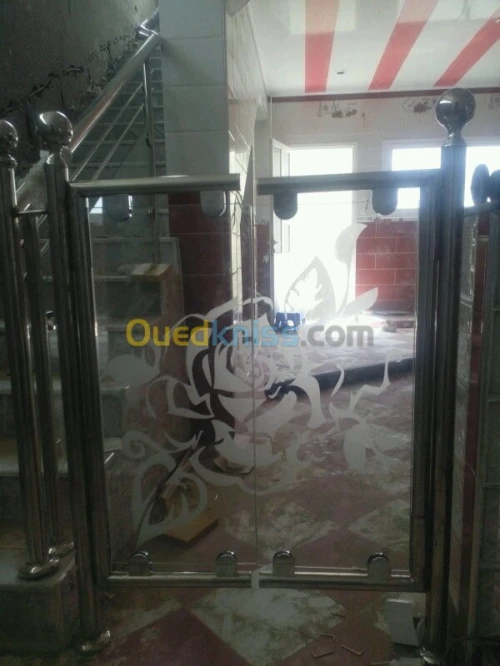 Rampe d'escalier en inox