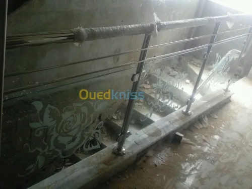 Rampe d'escalier en inox