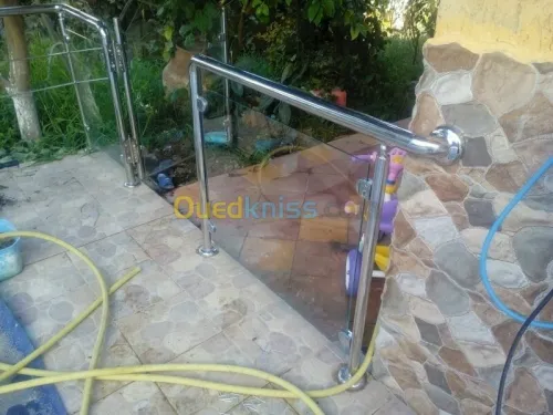 Rampe d'escalier en inox