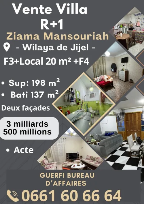 Vente Villa Jijel Ziama mansouriah