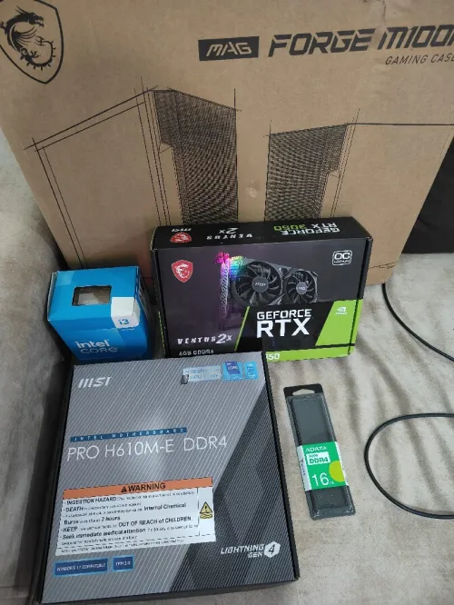 Pc gamer msi i3 14400f 16 go ddr4 3200 ssd nvme 500 go rtx 3050 6go