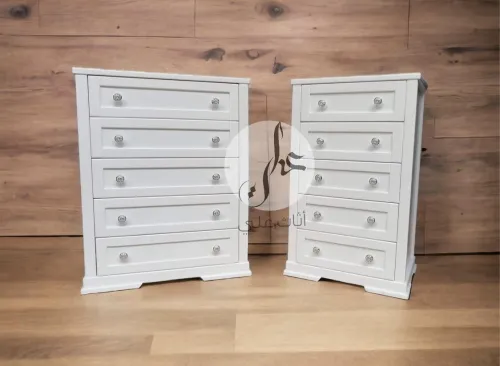 commode bois rouge solide 
