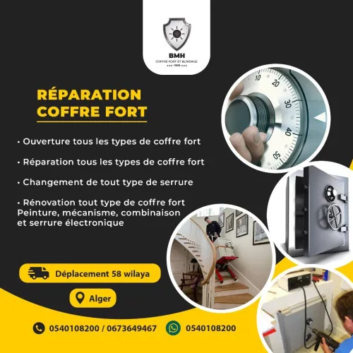MAINTENANCE ET RÉPARATION TOUS LES TYPES DE COFFRE FORT