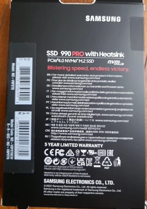 Samsung SSD 990 PRO 2TB PCIE 4.0X4 NVME avec Heatsink -- promotion