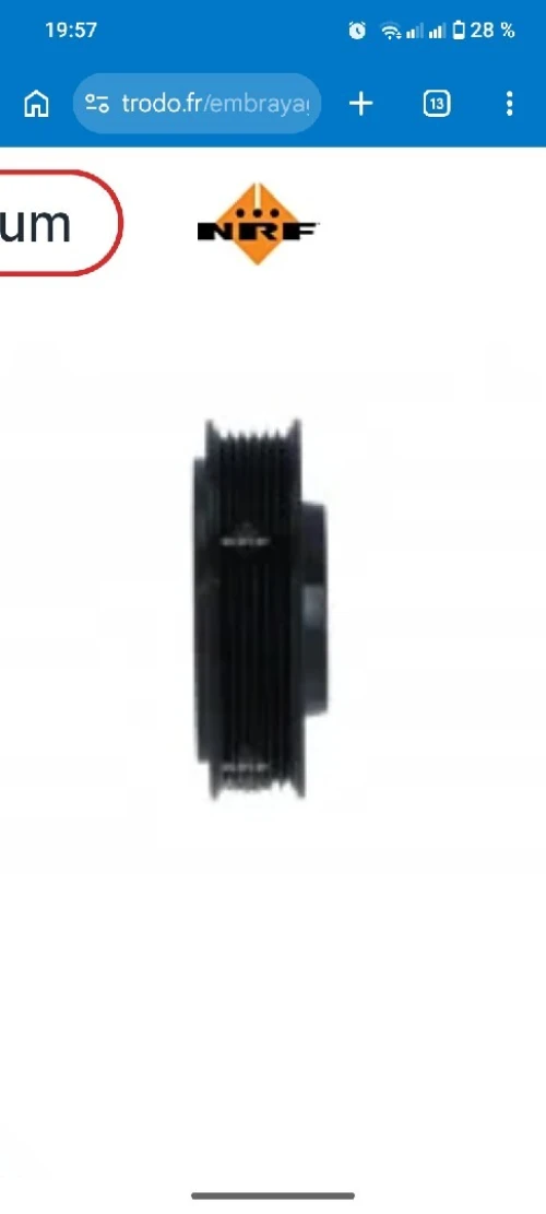 Embrayage magnétique, pour compresseurs de climatisation Audi Q5