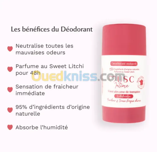 Stick déodorant Musc Intime