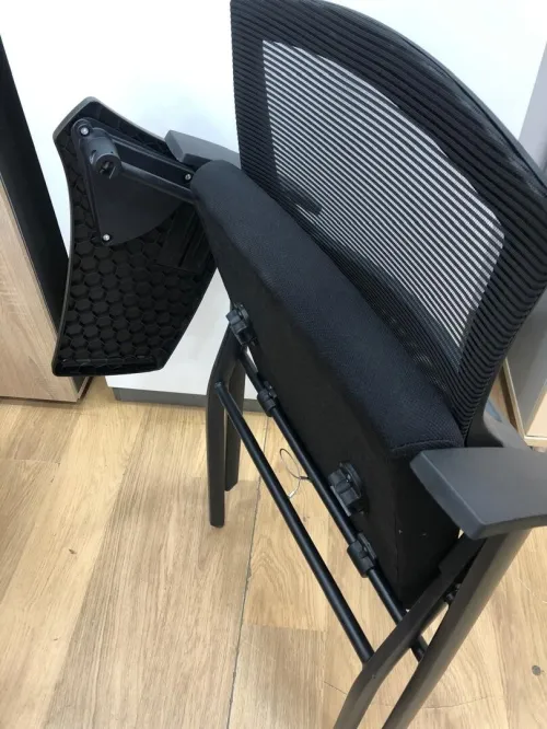 Chaise de Formation avec Tablette Rabattable en Filet Respirant + Porte-Gobelet ,,Pliable