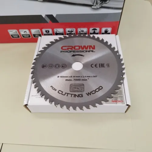 Disque Bois 165mm 50 Dents Crown pour Scie Plongeante Bois