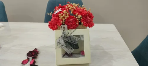 Box fleurs bougie parfumée personnalisé 