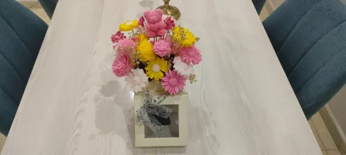 Box fleurs bougie parfumée personnalisé 