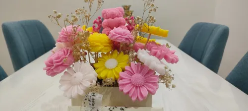 Box fleurs bougie parfumée personnalisé 