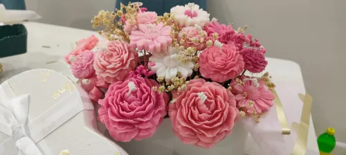 Box fleurs bougie parfumée personnalisé 
