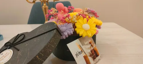 Box fleurs bougie parfumée personnalisé 