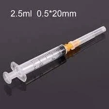 SERINGUES (2.5cc, 2cc, 5cc, 10cc, 20cc, 1cc à insuline)
