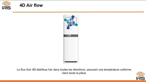 CLIMATISEUR IRIS ARMOIRE AIR FLOW 4D SPLIT SERIE E 60000 BTU
