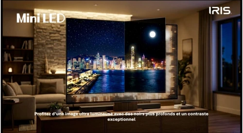 TV IRIS 65" MiniLED M8020 GOOGLE TV 4k UHD ANDROID 14 120 hz SMART 65 pouces mini led