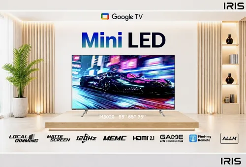 IRIS 65" MINILED M8020 GOOGLE TV 120 HZ 4k UHD ANDROID 14 65 POUCES
