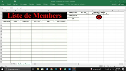 Gestion des Membres V.2