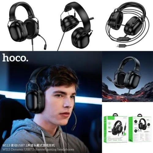 hoco w113 7.1 USB GAMING HEADPHONES WITH WIRE CONTROLLER premium product
