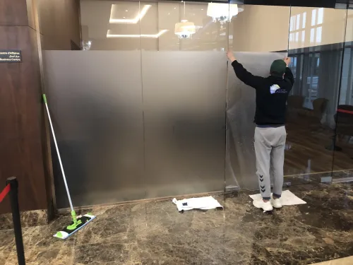 Film sablé opaque et Décoratif, Film solaire stopsol et anti regard