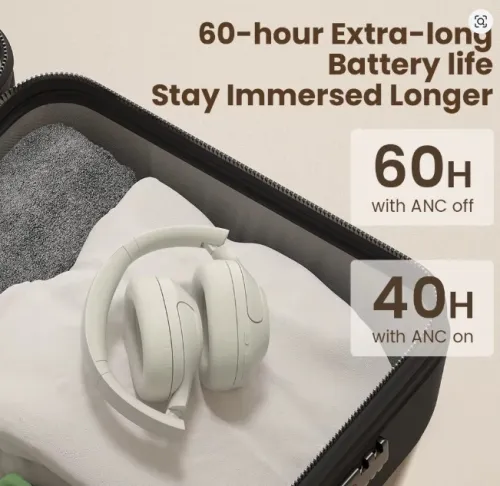 HAYLOU S35 ANC casque sans fil Bluetooth 5.2 42dB 40mm pilote 60H écouteurs de lecture