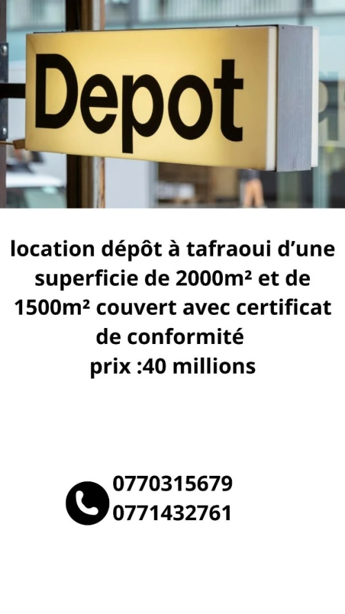 Location Hangar - Usine Oran Tafraoui
