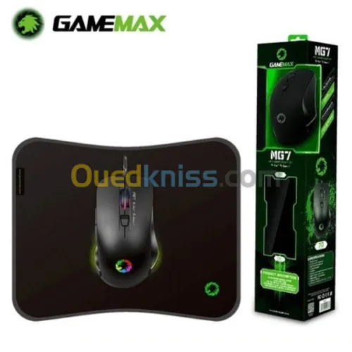 Souris Gaming GAMEMAX MG7 + Tapis de Soris 