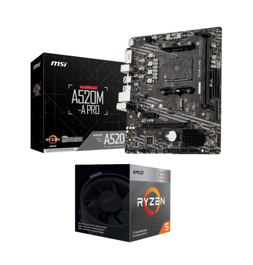 Msi A520M-A Pro + Ryzen 5 3400G BOX