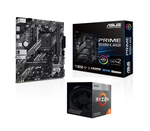 ASUS B550M-K ARGB + Ryzen 5 3400G BOX