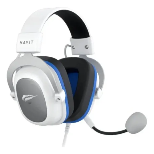 CASQUE HAVIT H2002D White - Casque gaming haut-parleurs de 53 mm, pour PC, PS4, XBOX ONE