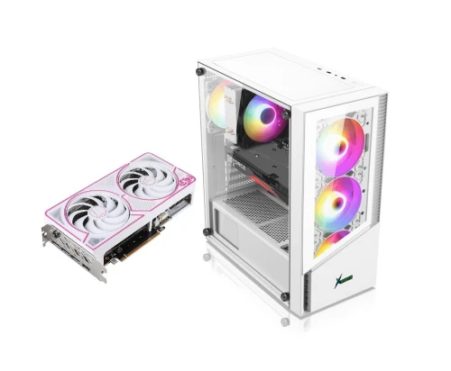 PC Gamer Ryzen 7 5700X / RAM 16Go / NVME 512Go / RTX 5050 8Go White / ARGB